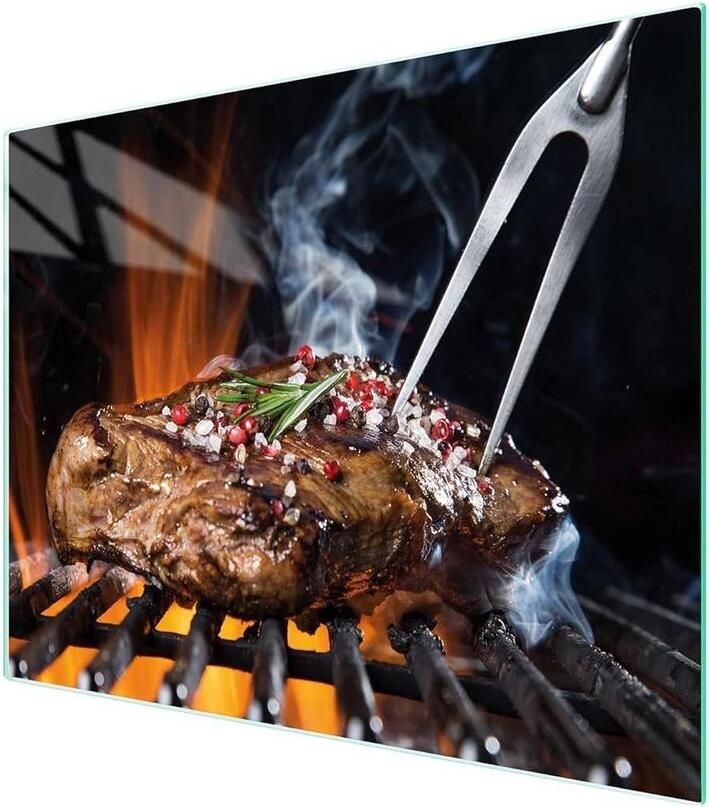 Glazen Kookplaat Afdekplaat Snijplank Glas Keuken Beschermen Gehard Glas 52 x 40 cm Grijs