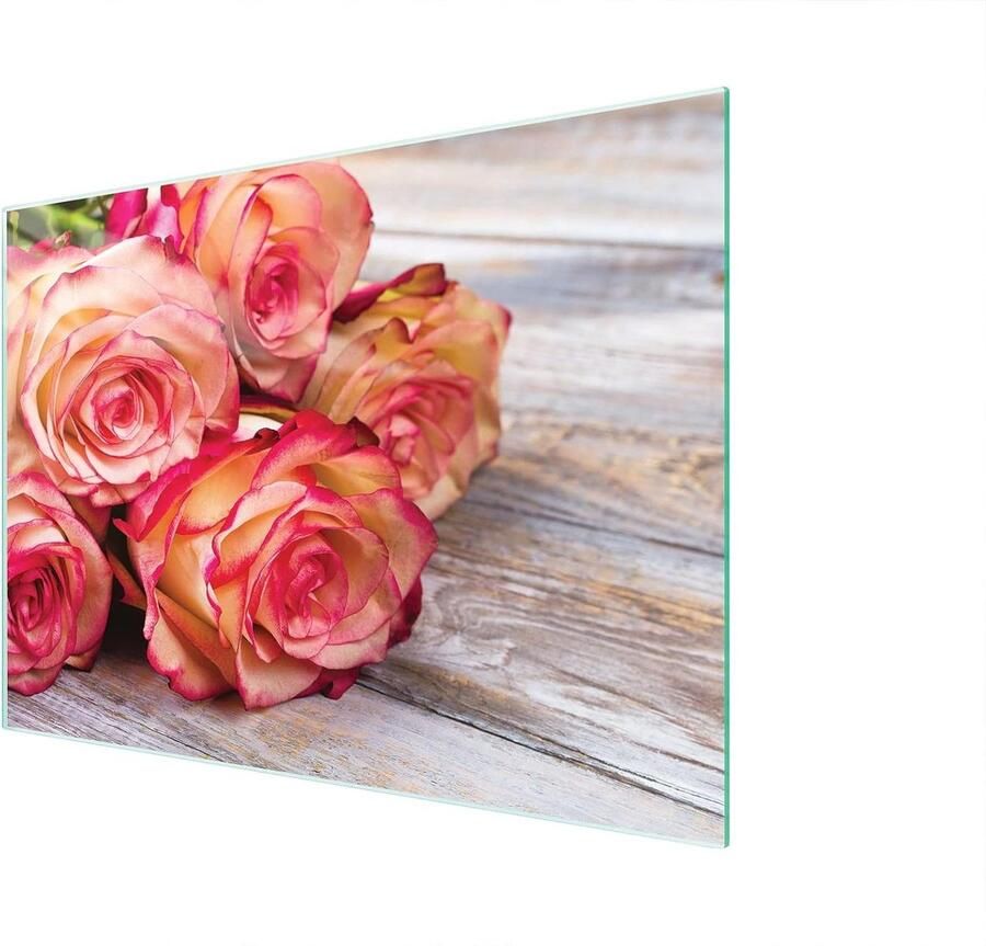 Glazen Kookplaat Afdekplaat Snijplank Glasplaat Keuken Beschermen Gehard Glas 40 x 30 cm Veelkleurig