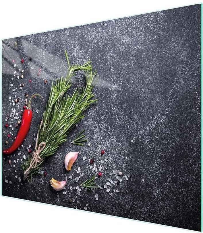 Glazen Kookplaat Afdekplaat Snijplank Werkbladbeschermer Keuken Beschermen Gehard Glas 52x40 cm Veelkleurig