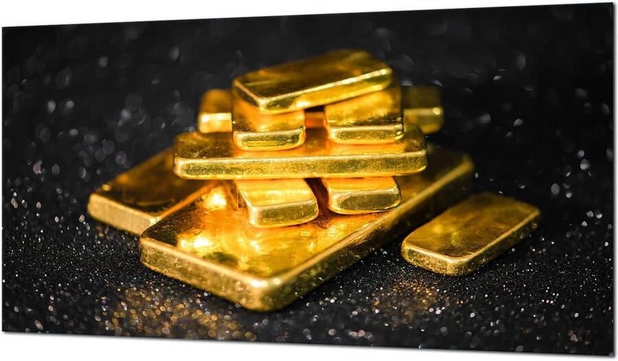 Glazen Kookplaat Afdekplaat Spatbescherming Aanrecht Keuken Beschermen Krasbestendig Gehard Glas 90x52 cm Goud