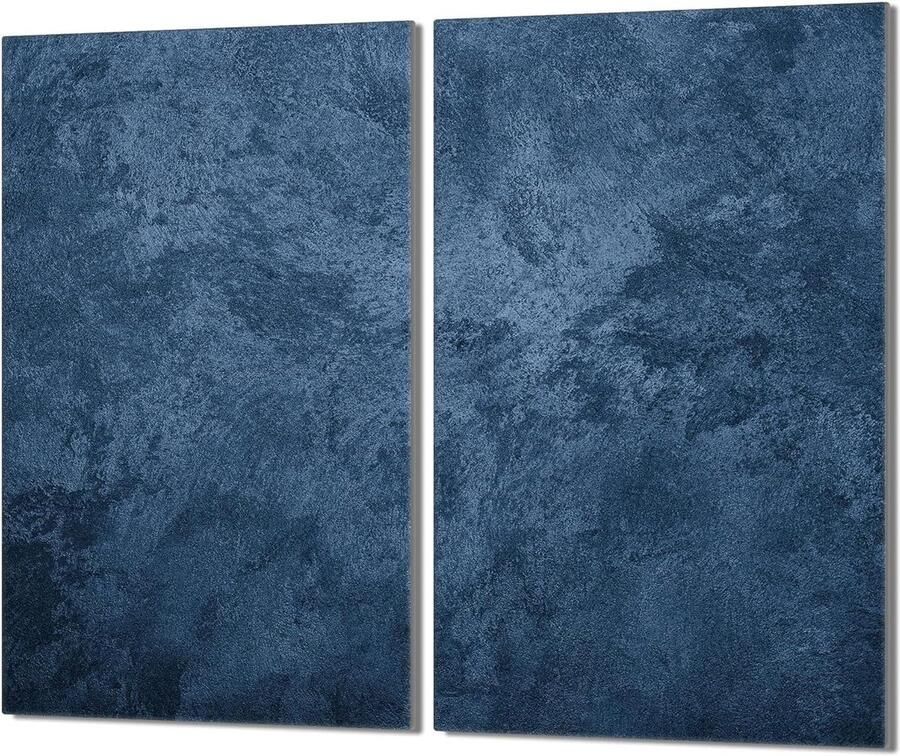 Glazen Kookplaat Afdekplaat Spatbescherming Snijplank Keuken Beschermen Gehard Glas 2x 30x52 cm Wit