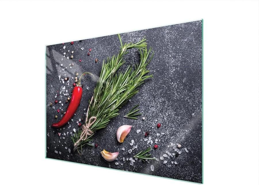 Glazen Kookplaat Afdekplaat Spatbescherming Snijplank Keuken Beschermen Gehard Glas 70 x 52 cm Mozaïek