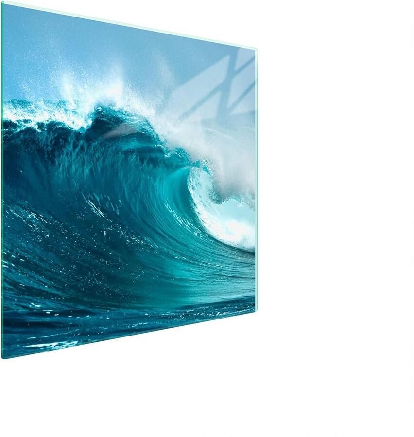 Glazen Kookplaat Afdekplaat Spatwand Snijplank 50x52 cm voor Inductie en Keramisch Fornuis