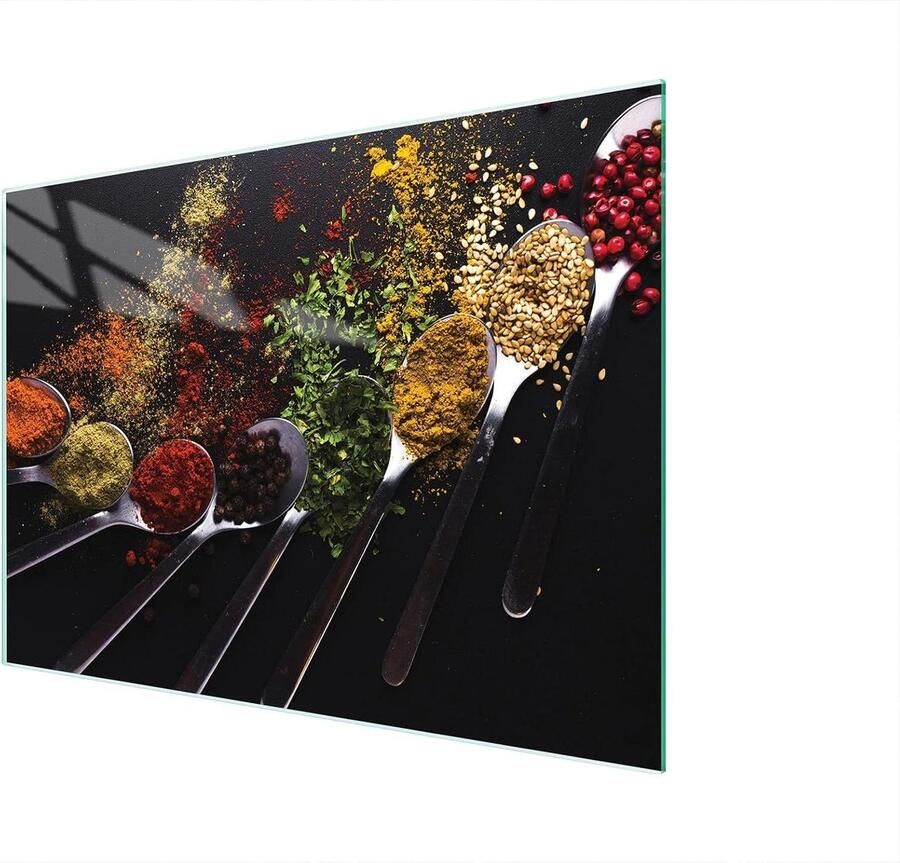 Glazen Kookplaat Beschermer Snijplank Glasplaat Keuken Beschermen Gehard Glas 4mm 40 x 30 cm Kruiden