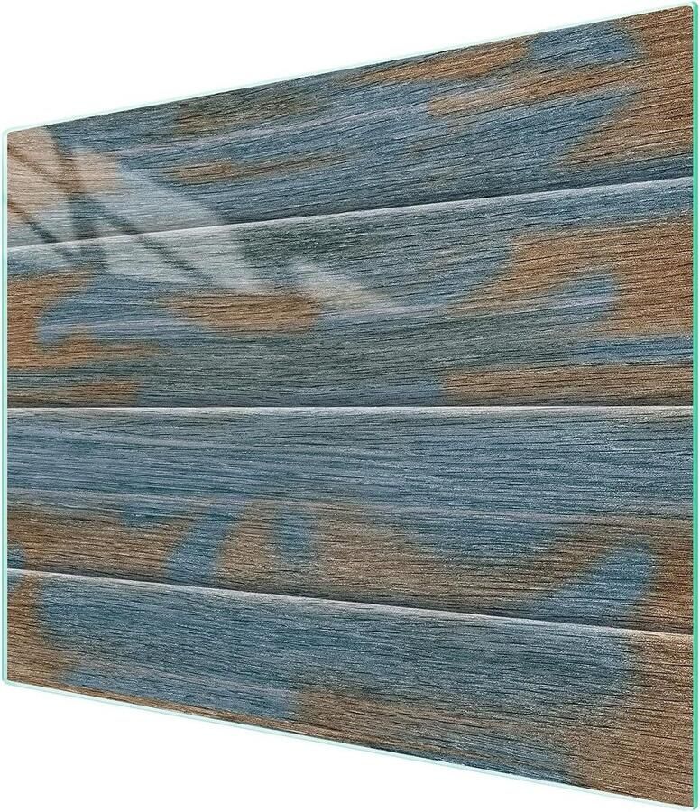 Glazen Kookplaat Beschermer Snijplank Werkblad Keuken Beschermen Krasbestendig Hittebestendig 52x30 cm Houtdecor