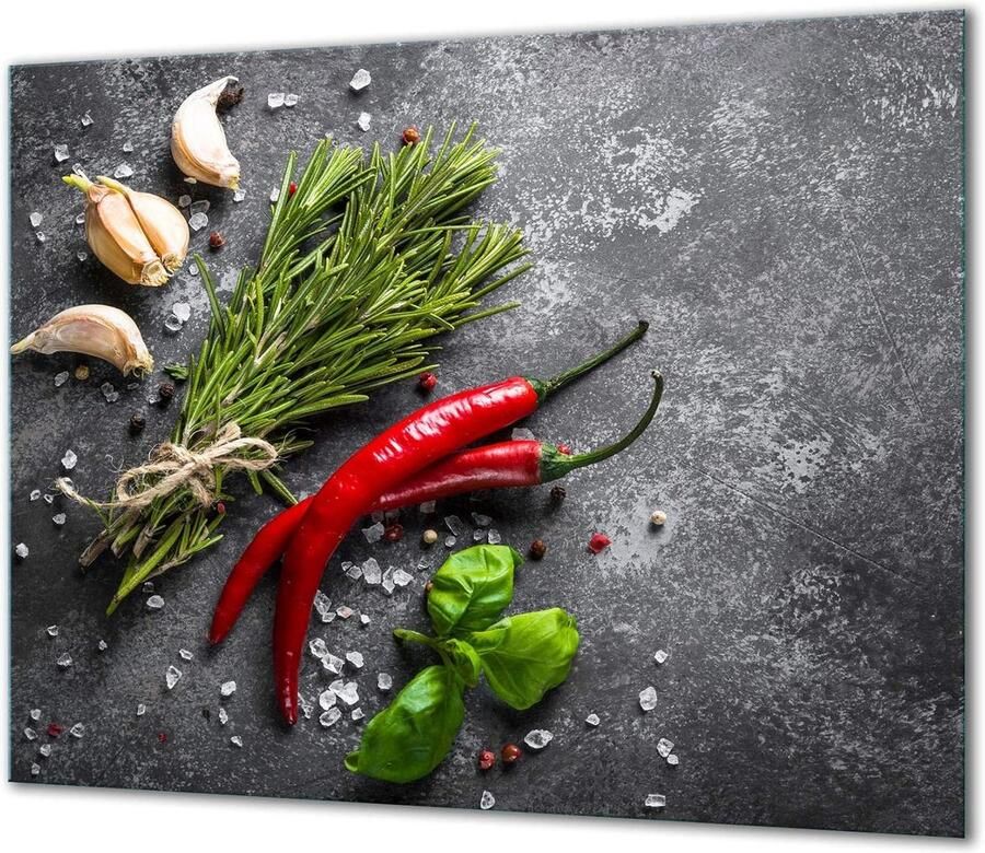 Glazen Kookplaat Cover Beschermplaat Aanrecht Koken Beschermen Krasbestendig Glas 60 x 52 cm Multicolor
