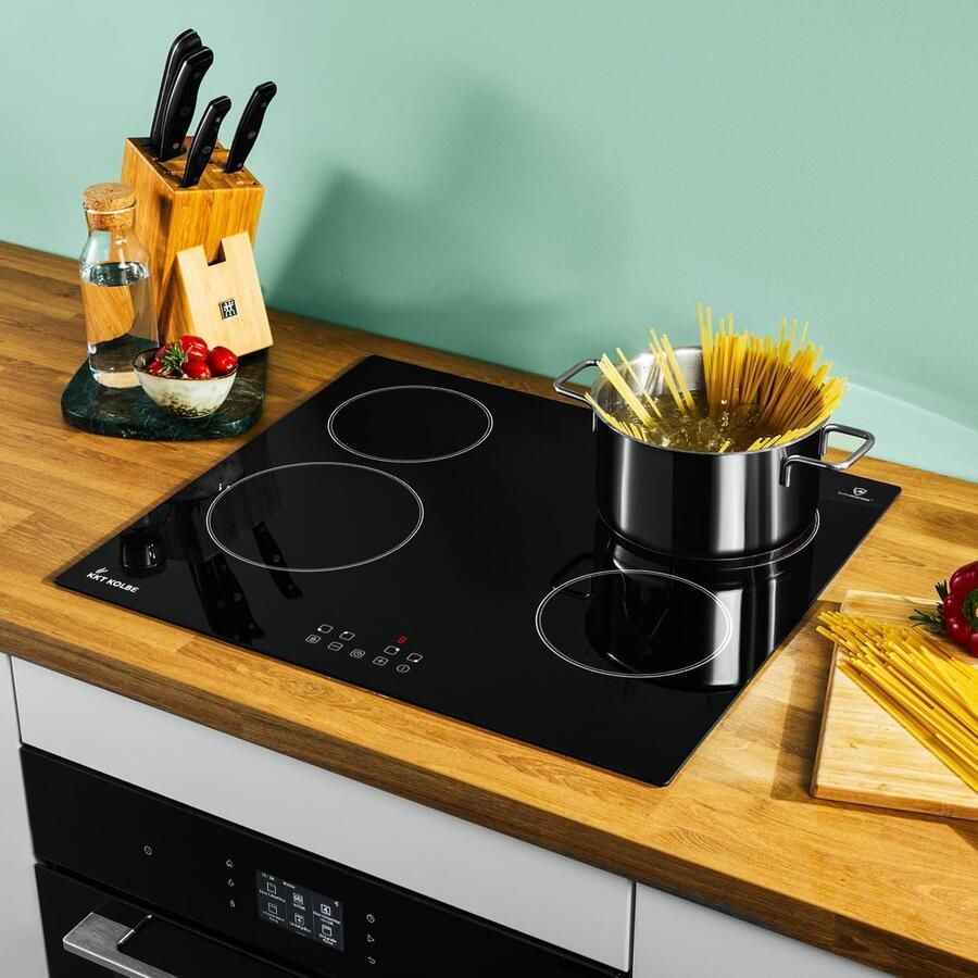 Glazen Kookplaat Keramische Kookplaat Thuis Koken Zelfvoorzienend Inbouw 60 cm Breed Zwart