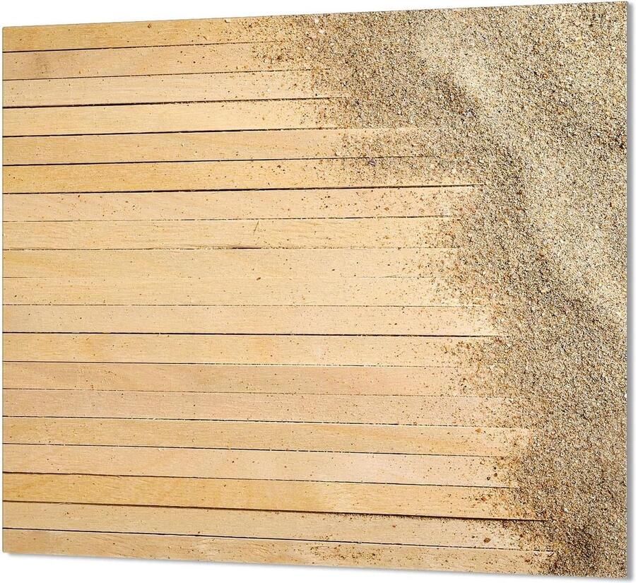 Glazen Kookplaat Spatbescherming Keuken Koken en Decoratie Gehard Glas 65x60 cm Beige