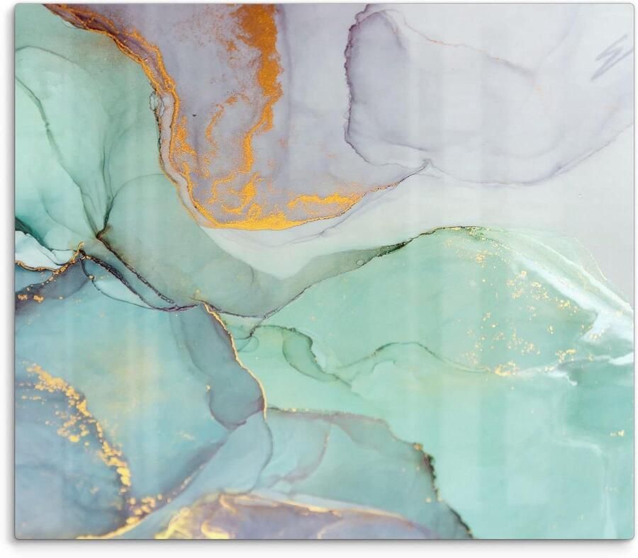 Glazen kookplaatafdekking Werkbladbeschermer fornuis Keukenbescherming 3D-diepte effect 60 x 52 cm Waterverf motief