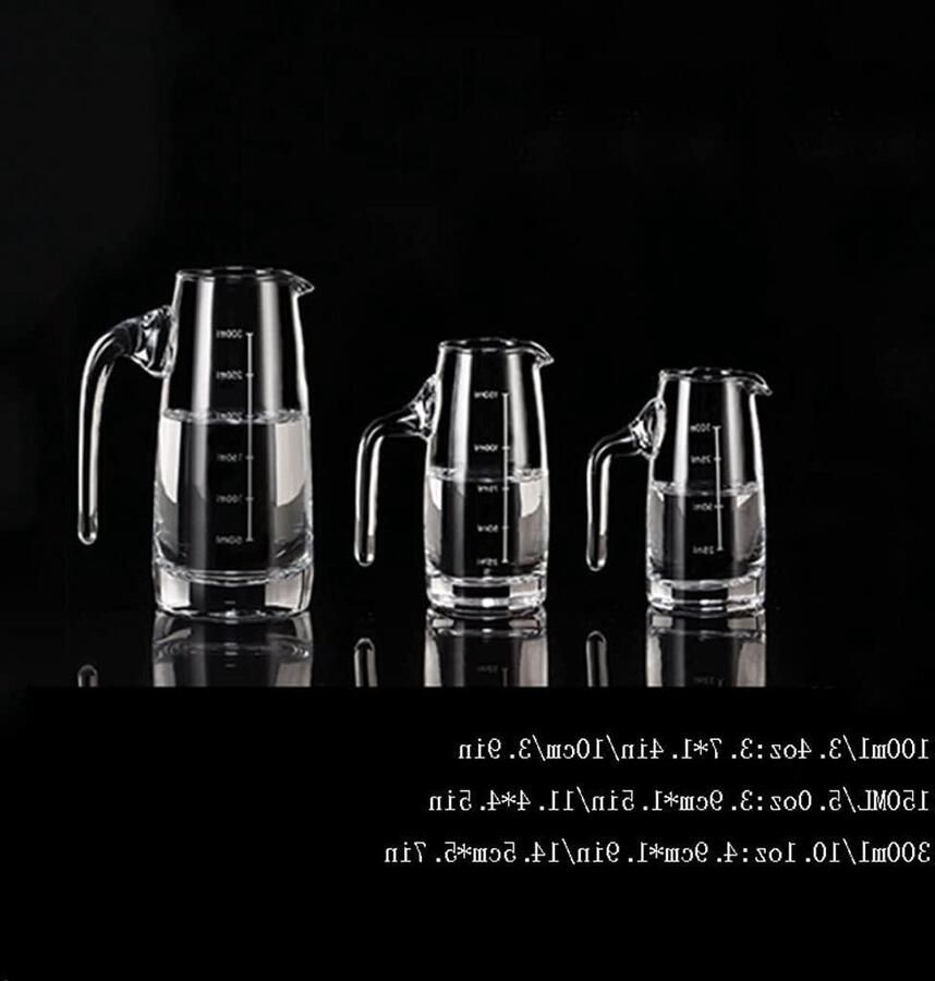 Glazen Melkopschuimer Barista Werper Melkkan Melk Opschuimen Met Schaalverdeling 300ml Helder