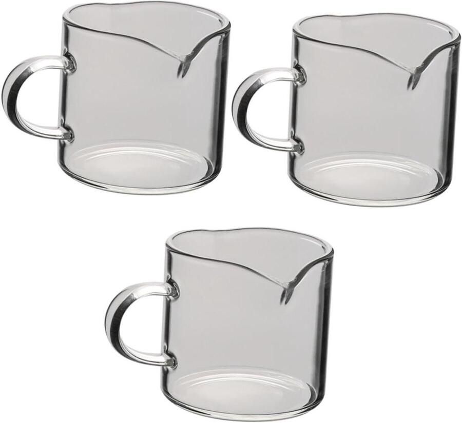 Glazen Melkopschuimer Espresso Kan Melkopschuimer Latte Art Maken Dubbele Uitloop 120 ml Transparant