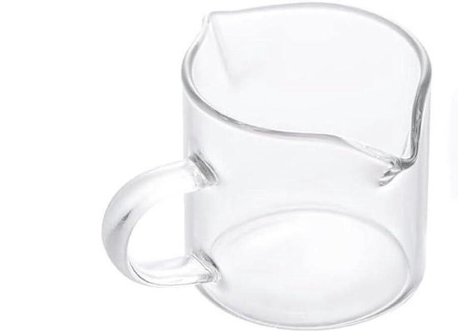 Glazen Melkopschuimer Espresso Werper Koffie Maken Dubbele Uitloop 120 ml Transparant