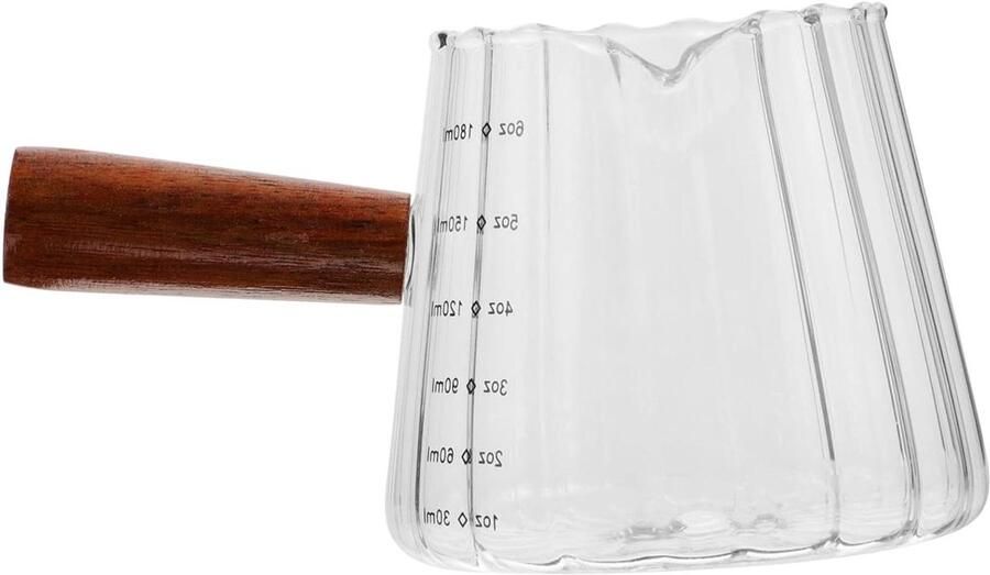 Glazen Melkopschuimer Maatbeker Opslagbeker Koffie Serveren Met Handvat 12X7.3X7CM Transparant