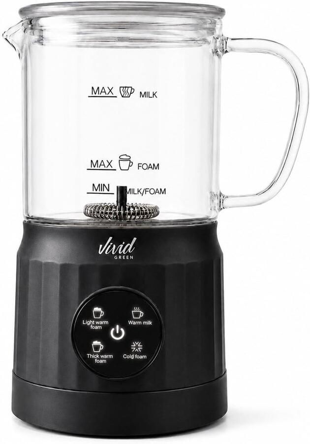 Glazen Melkopschuimer PFAS-vrij 4-in-1 Functies Elektrisch Voor Koffieliefhebbers