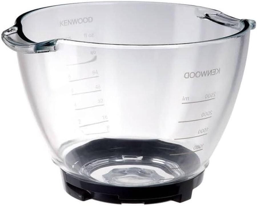 Glazen Mengkom Accessoire Keukenmachine Beslag Maken Hittebestendig Glas 4.6 Liter Transparant