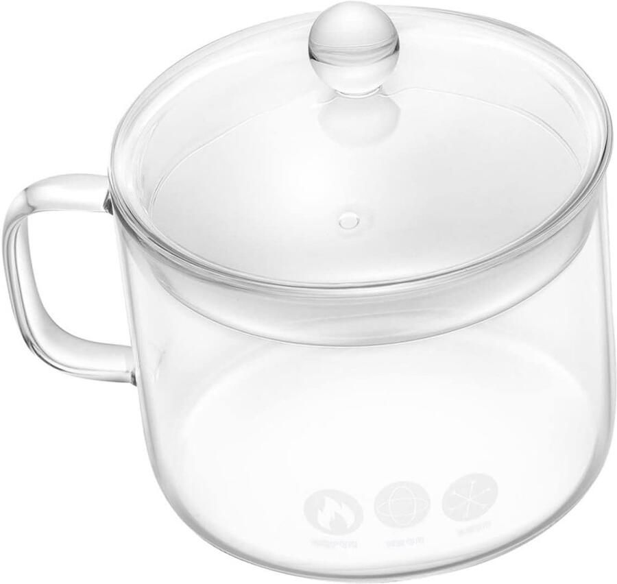 Glazen Noedelkom Soepkom Met Deksel Thuis Koken Hitte En Koude Bestendig 20X14CM Transparant