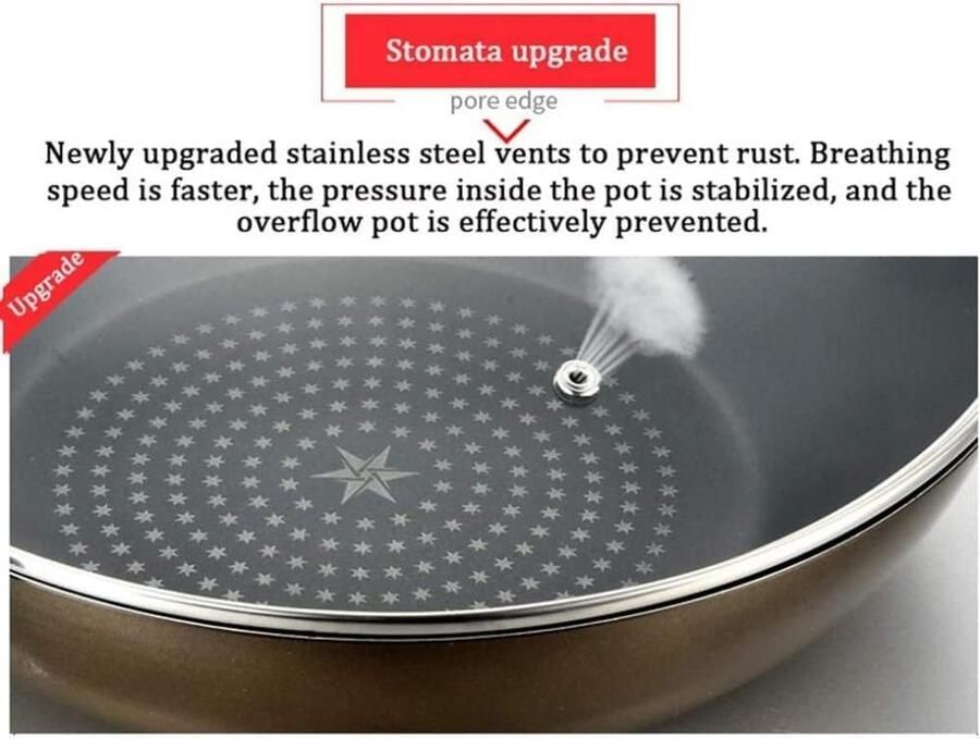Glazen Pan Deksel Kookdeksel Vervanging Koken op Inductie Gehard Glas 28 cm Transparant