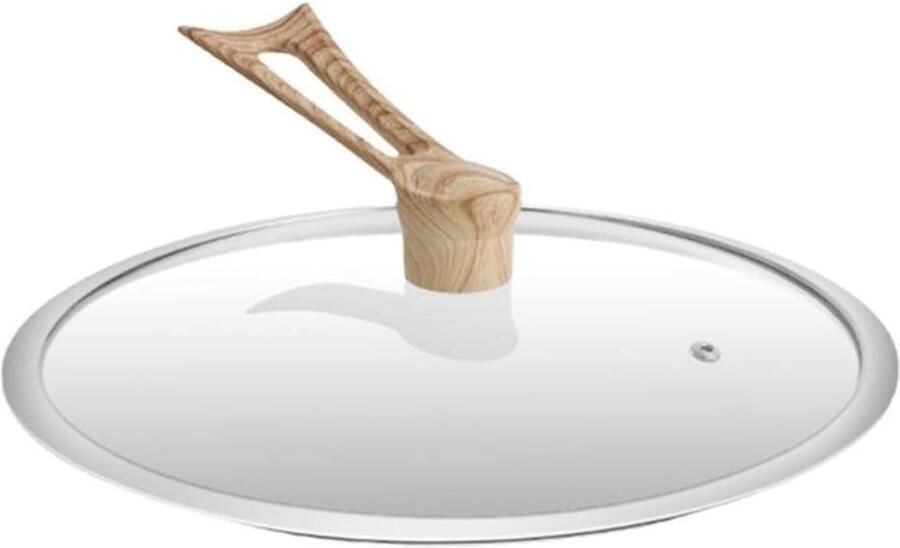 Glazen Pan Deksel Kookgerei Deksel Koken en Bakken Staand Ontwerp 32cm Eén Kleur