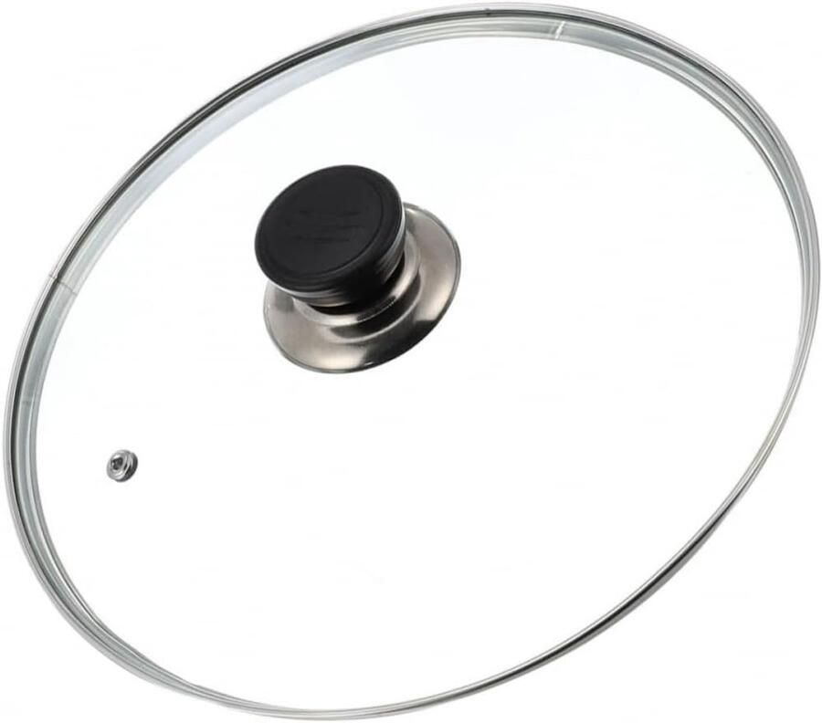 Glazen Pan Deksel Pot Deksel Vervanging Gelijkmatig Koken Gehard Glas 32 cm Zilver