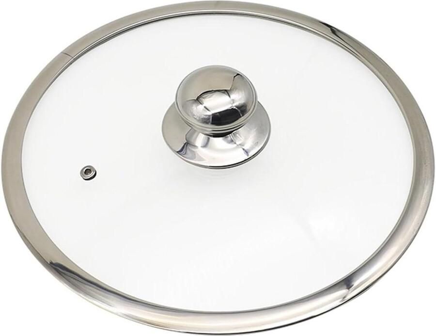Glazen Pan Deksel Vervangend Deksel Koken en Braden Met Stoomgat 26cm Diameter Transparant