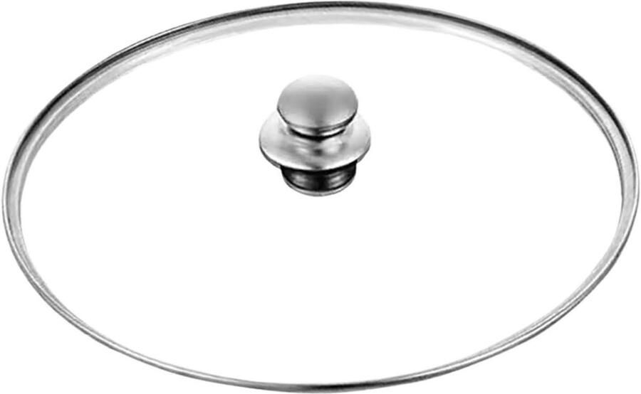 Glazen Pannendeksel Deksel Kookpan Braadpan Koken en Braden Met Stoomventiel 28 cm Diameter Transparant