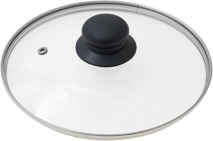 Glazen Pannendeksel Deksel voor Pan Koken en Braden Met Stoomgaatje 20 cm Transparant