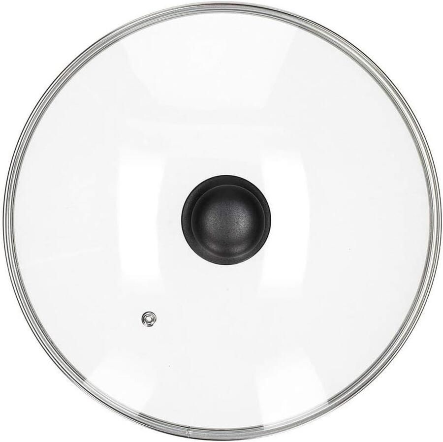 Glazen Pannendeksel Universeel Deksel Koken en Bakken Vaatwasserbestendig 26 cm Diameter Transparant