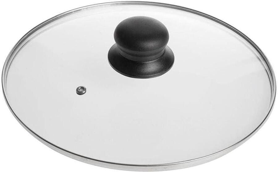 Glazen Pannendeksel Universeel Deksel Koken Stoomafvoer 20 cm Transparant
