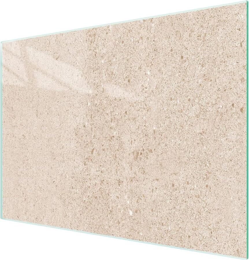 Glazen Plaat Spatbord Plaat Bescherming Kookplaat Gehard Glas 40 x 30 cm Beige