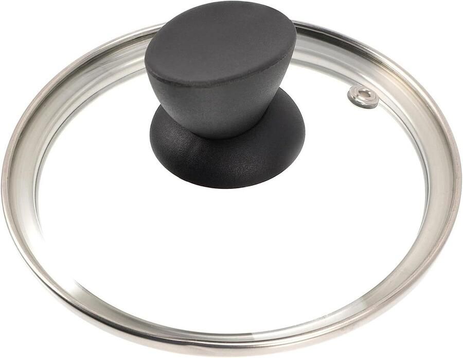 Glazen Pot Deksel Universeel Kookgerei Koken en Pruttelen Met Stoomventiel 32 cm Zilver