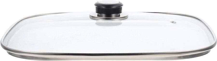 Glazen Potdeksel Kookgerei Deksel Koken Met Ventilatiegat 31 cm Transparant