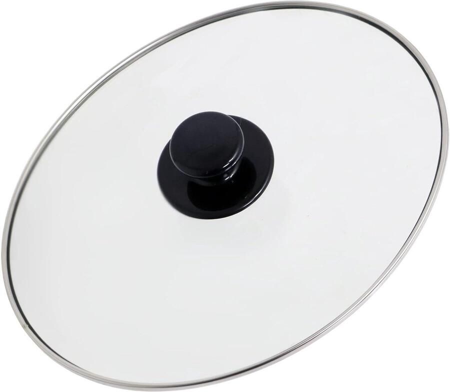 Glazen Slowcooker Deksel Ovaal Deksel met Knop Koken en Bakken Vervangend Onderdeel 214 x 265 mm