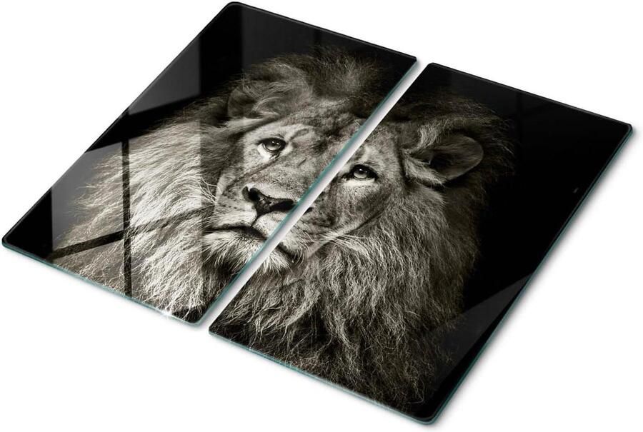 Glazen snijplank Kookplaatafdekking fornuis Keukenbescherming Gehard glas 2x30x52cm Meerdere kleuren