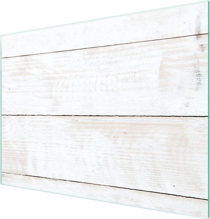 Glazen Snijplank Spatbeschermer Kookplaat Keuken Beschermen Gehard Glas 30x22 cm Wit