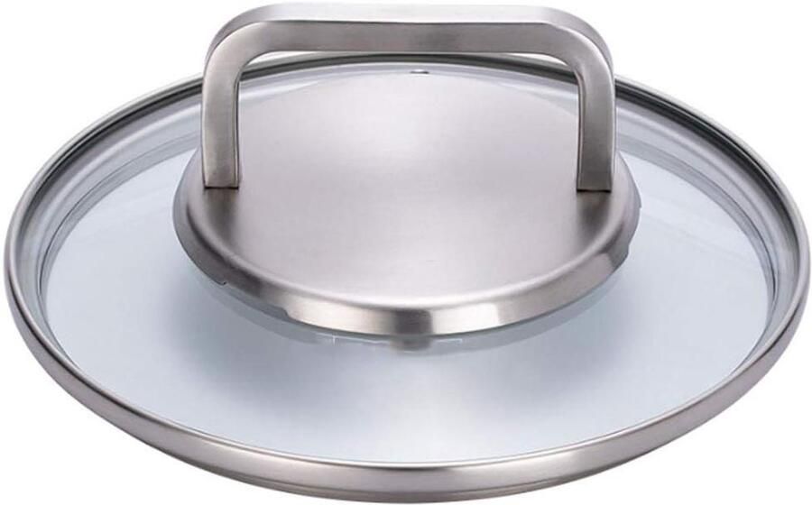 Glazen Soeppan Deksel Pannen Deksel Koken en Sudderen Met Stoomafvoer 22 cm Wit