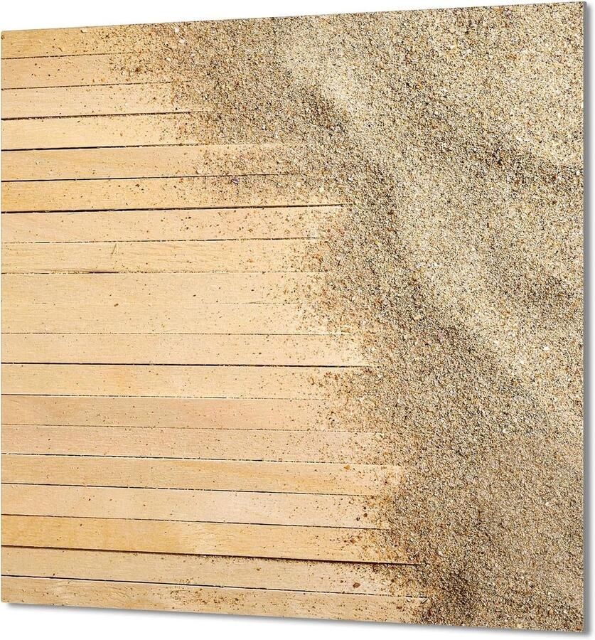 Glazen Spatbeschermer Achterwand Keuken Koken Beschermen Gehard Glas 60x65 cm Beige