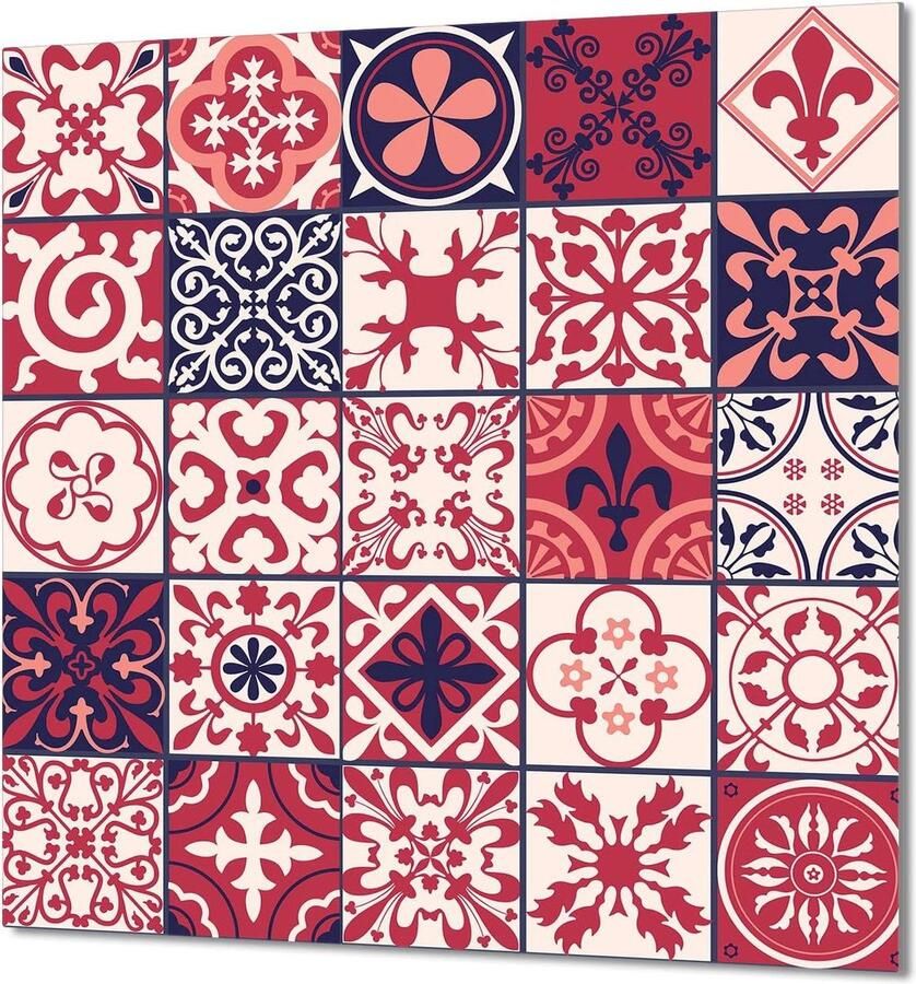 Glazen Spatbeschermer Achterwand Keuken Koken en Bakken Gehard Glas 60x65 cm Mozaïek