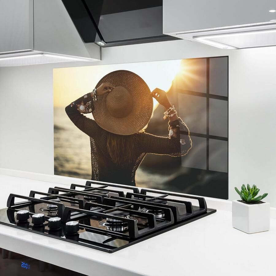 Glazen Spatscherm Keuken 60x80cm Gehard Glas voor Achterwand Fornuis