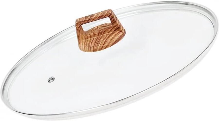 Glazen Steelpan Deksel Universeel Kookgerei Voedsel Bereiden Zichtbaar Koken 30 cm Transparant