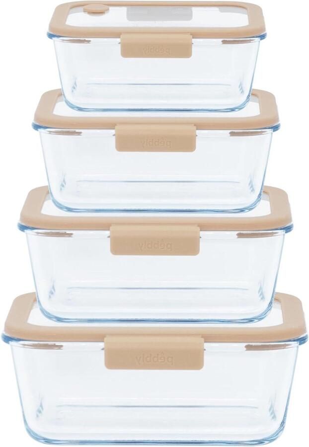 Glazen Vacuüm Boxen Voedselbewaarboxen Voedsel Vers Houden Met Vacuümpomp 1.9 Liter Transparant