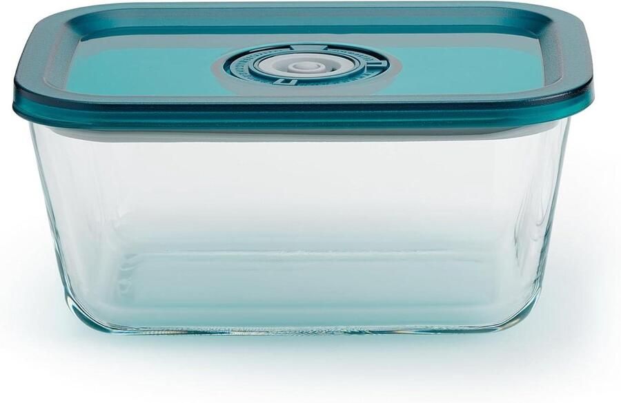 Glazen Vacuüm Container Bewaar Bokaal Voedsel Vers Houden Hittebestendig Glas 1300 ml Transparant