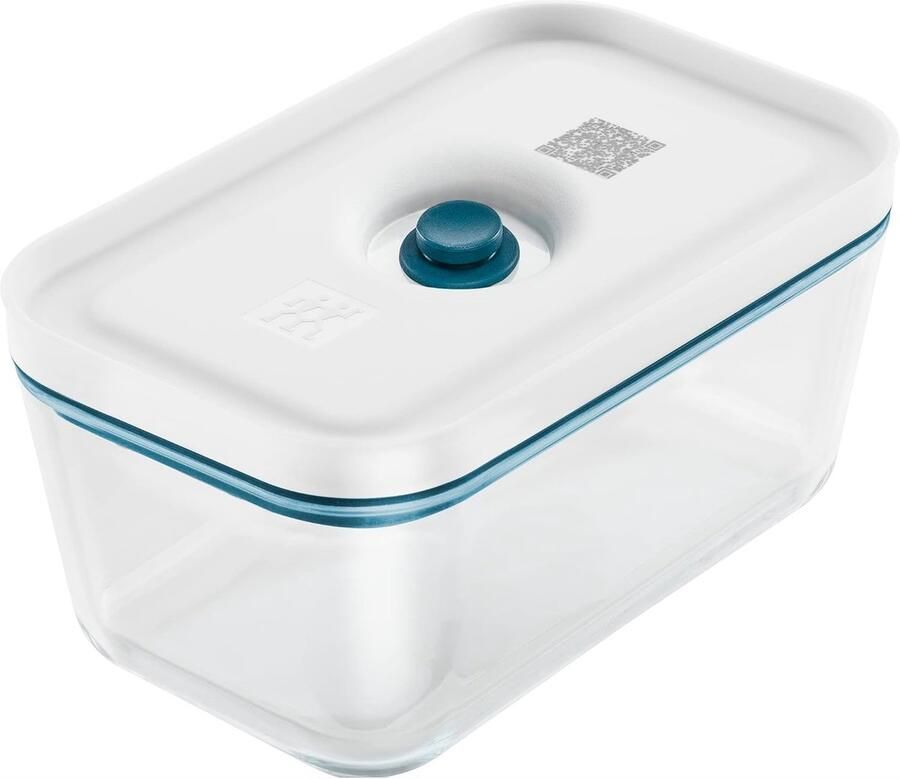Glazen Voedselcontainer Bewaarbox Vacuüm Maaltijd Voorbereiding Vacuüm Houdt 5x Langer Fris 900ml Rechthoekig La Mer Blauw