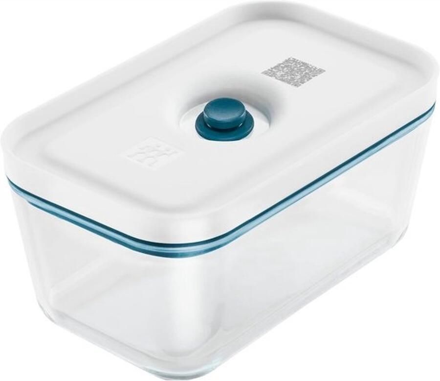 Glazen voedselcontainer Vacuümbewaarbox Maaltijdvoorbereiding Vacuüm houdt 5x langer fris 900 ml Rechthoekig La Mer blauw