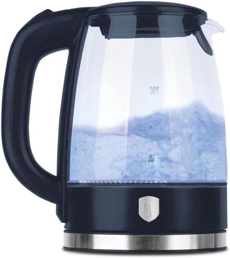 Glazen waterketel Theepot Snel water koken Elegante Deep Sea collectie 17 liter Diepzee blauw