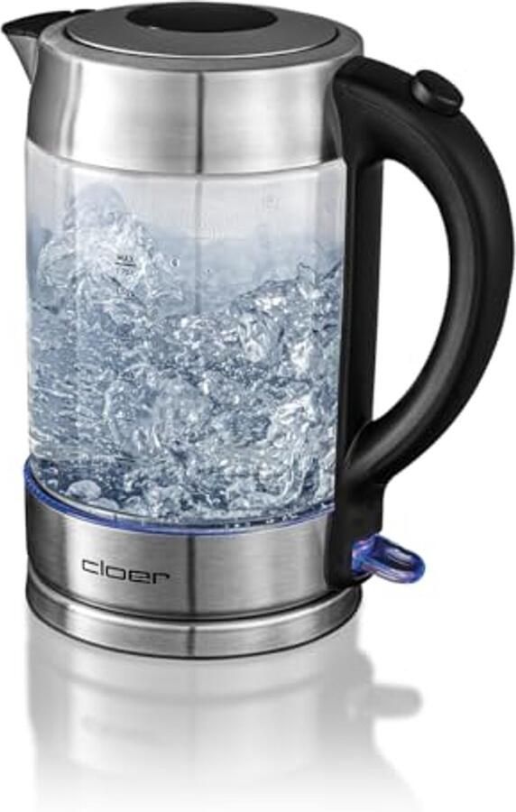 Glazen Waterkoker 1 7 liter met LED Verlichting en Veiligheidsdeksel