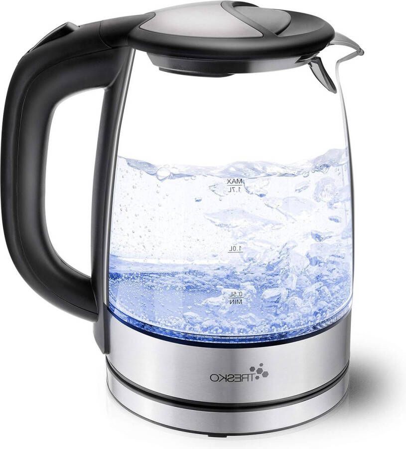 Glazen waterkoker 17 liter 2200 W LED-verlichting en filter BPA-vrij