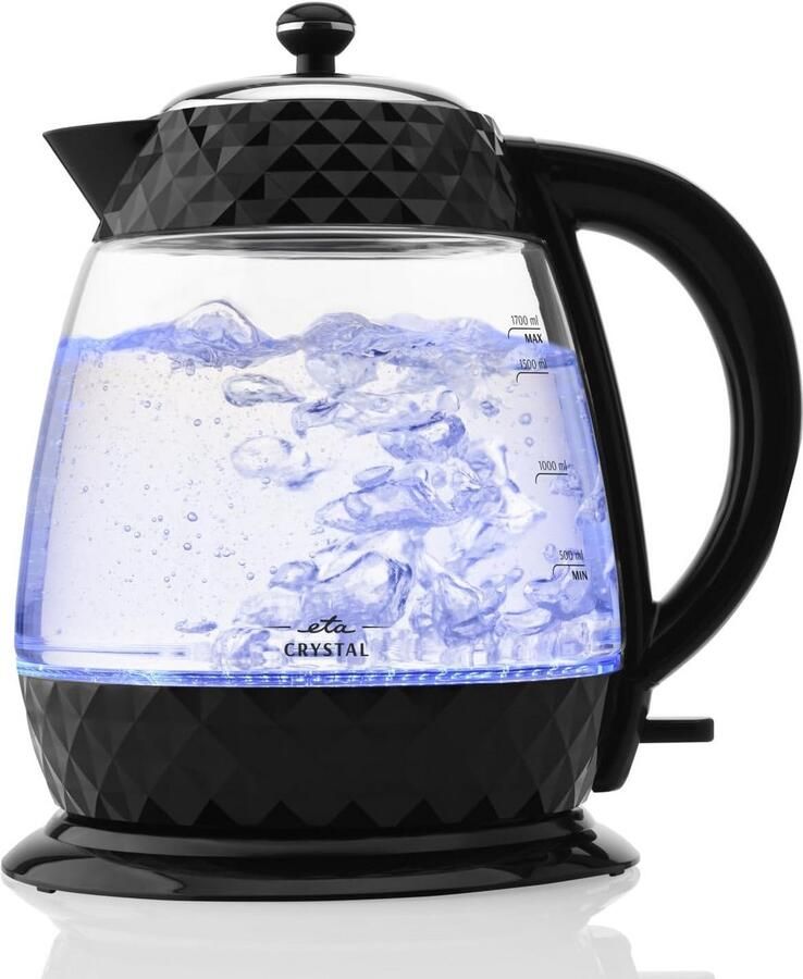 Glazen Waterkoker 1.7 Liter 2200W met Anti-Kalkfilter en Automatische Uitschakeling