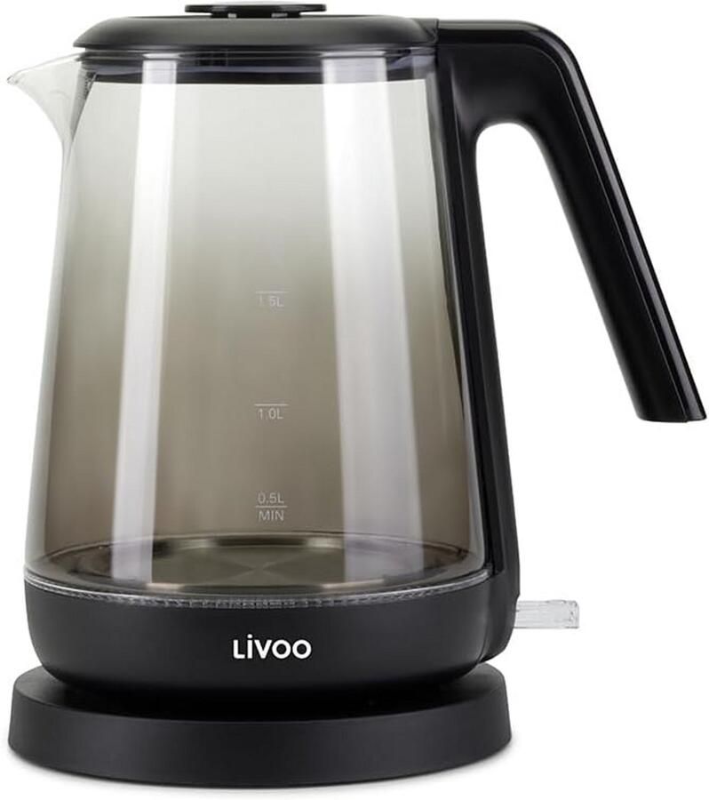 Glazen Waterkoker 1.7L 2200W Borosilicaatglas met Blauwe Verlichting