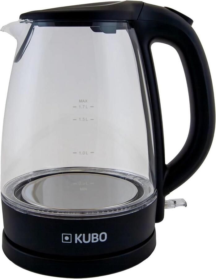 Glazen Waterkoker 1.7L 2200W Met Kalkfilter en Waterpeilindicator