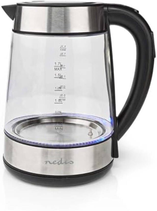Glazen Waterkoker 1.7L met LED Verlichting en 5 Temperatuurstanden